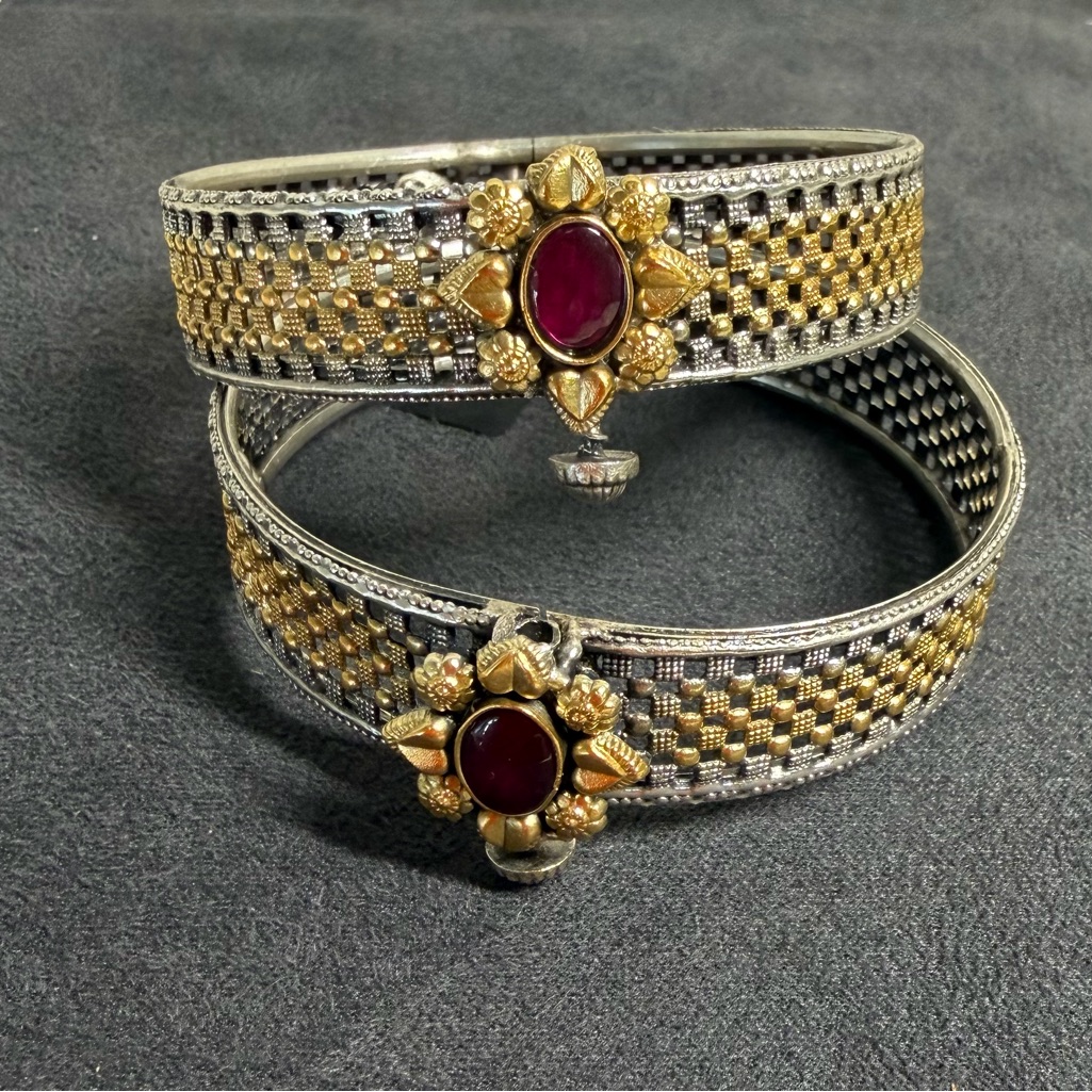 925 Sterling Silver Kade Bracelet Pair